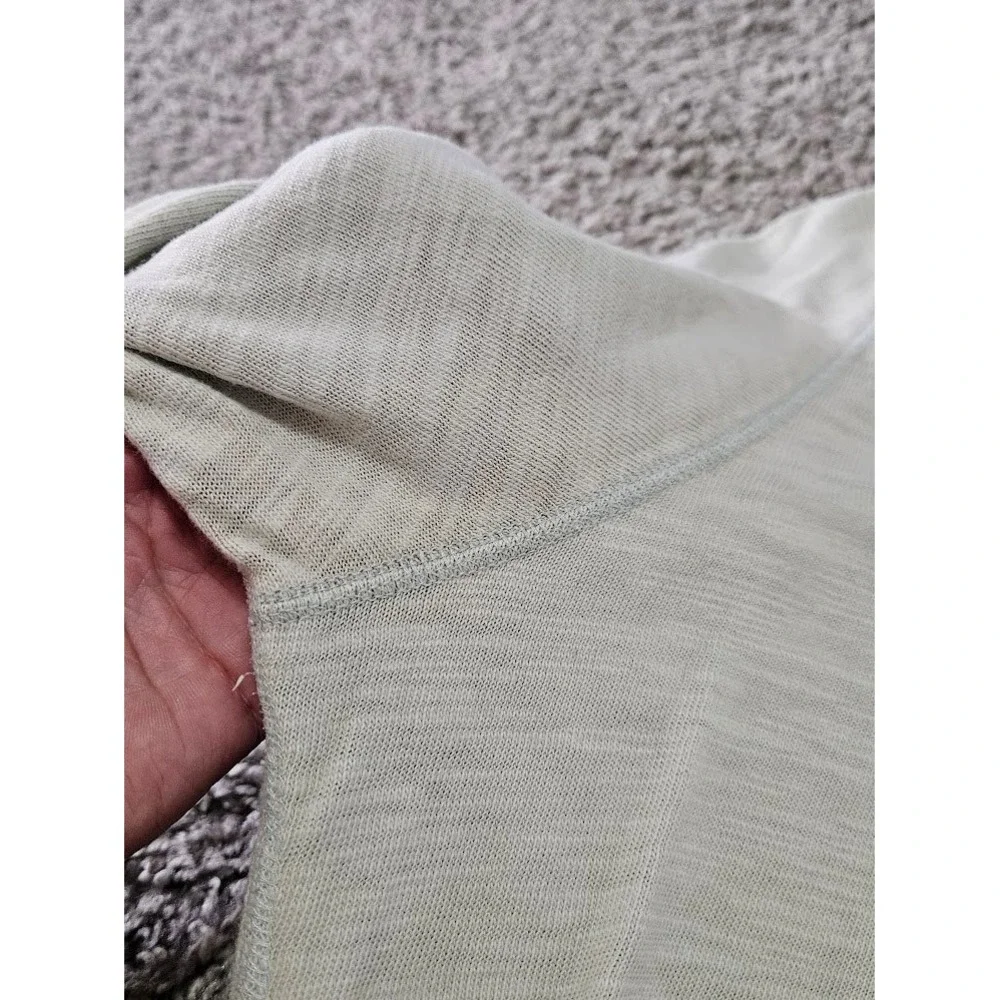 Faherty Brand Mens Large 100% Cotton Raglan Long Sleeve Pullover Light Green